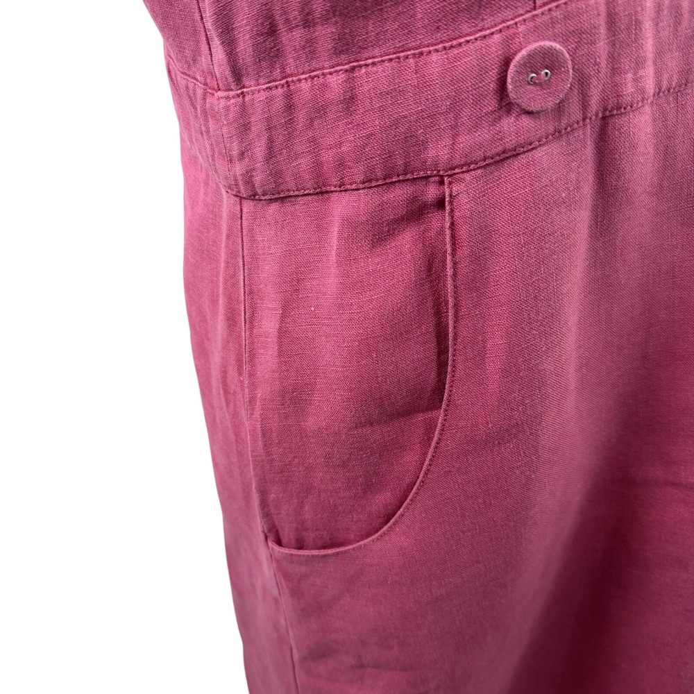 Seasalt Cornwall Coach House 100% Linen‎ Raspberry Short Sleeve Dress US 6 UK10 - Picture 5 of 10